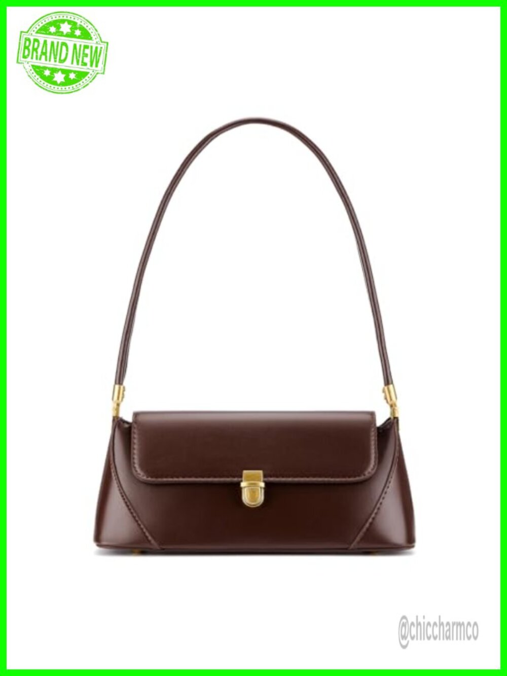 Women's Vintage Vegan Leather Shoulder Bag Satchel Clutch Tote Buckle Closure